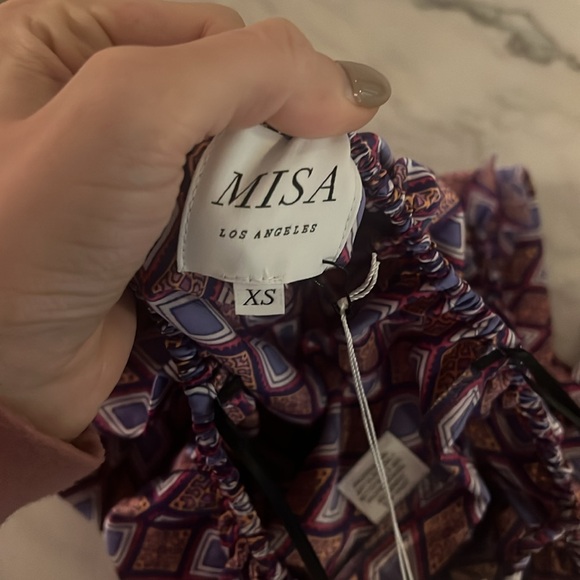 MISA Los Angeles Violeta Top Babydoll in Violet Purple Sz XS NWT $320 - Picture 4 of 6